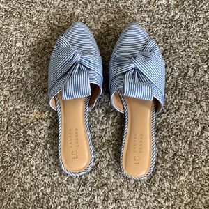 LC Lauren Conrad Striped Mules